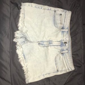 Acid wash American Eagle jean shorts